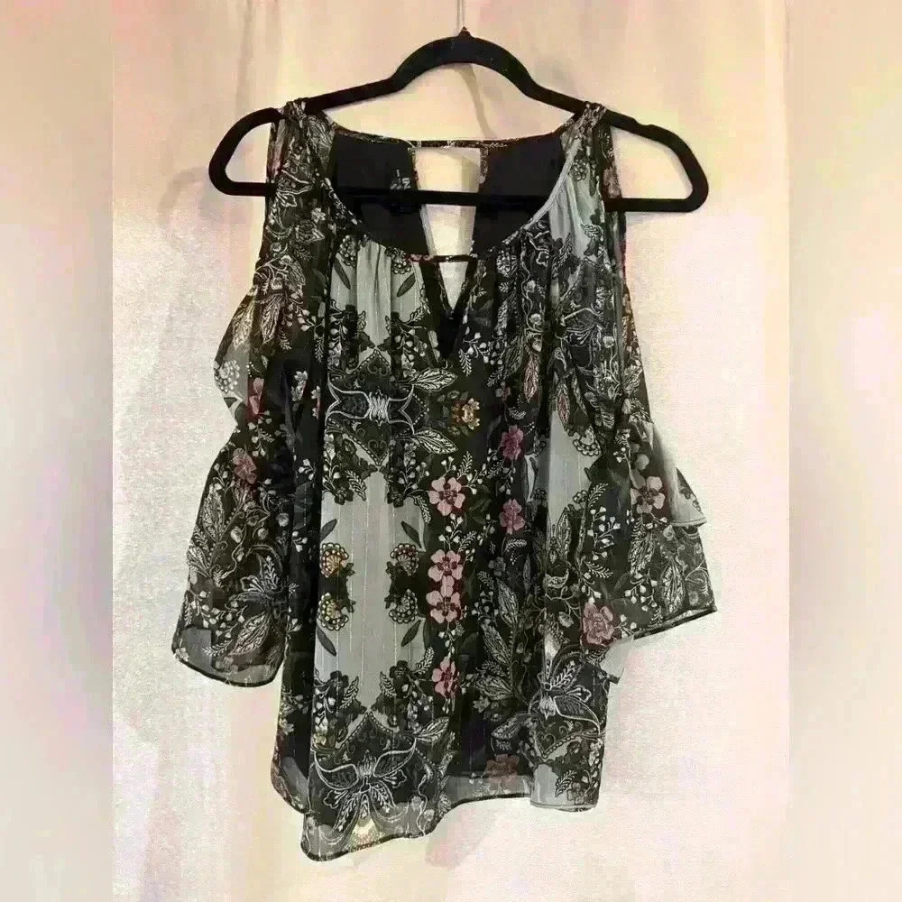 Womens Floral I.N. San Francisco Blouse